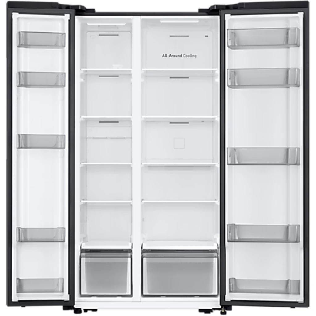 Samsung Side by Side Non-water Dispenser, 583L, Refrigerators RS57DG4000B4(Matt black) inside view
